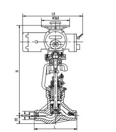 Un bon prix. Déclencheur électrique de valve de fonte malléable, robinets d'arrêt sphériques J961Y DN65 en ligne
