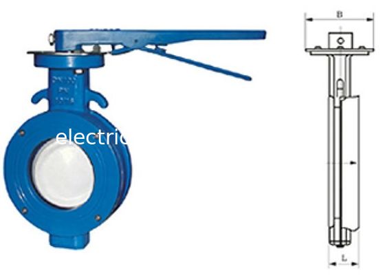 Un bon prix. WBLX tranche Manuel excentrique unique siège mou butterfly valve dimension 200 mm en ligne