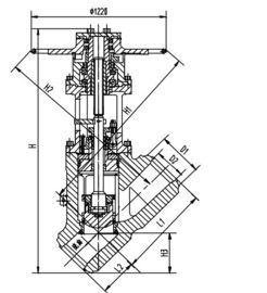 Un bon prix. Déclencheur électrique de valve d'acier à nickel de chrome, valeur J65Y-32 DN300 DN350 d'arrêt en ligne