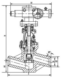 Un bon prix. Valve malléable de centrale de fonte, soupapes de détente J961Y-Pw 5410V en ligne