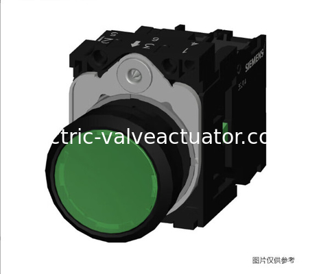 Un bon prix. Siemens série 3SU bouton circulaire à tête plate vert 3SU1106-0AB40-1BA0 avec LED intégré en ligne