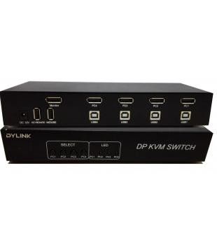 Un bon prix. Port femelle du commutateur SW1401DP 4 de B 3840x2160 USB KVM en ligne