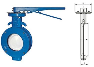 Un bon prix. WBLX tranche Manuel excentrique unique siège mou butterfly valve dimension 200 mm en ligne